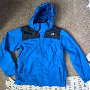 The North Face Blue and Black Raincoat Weather-Resistant Outdoor Essential